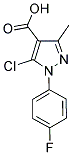 5-CHLORO-1-(4-FLUOROPHENYL)-3-METHYL-1H-PYRAZOLE-4-CARBOXYLIC ACID Struktur