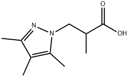 2-METHYL-3-(3,4,5-TRIMETHYL-PYRAZOL-1-YL)-PROPIONIC ACID Struktur