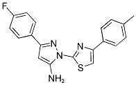 3-(4-FLUOROPHENYL)-1-[4-(4-METHYLPHENYL)-1,3-THIAZOL-2-YL]-1H-PYRAZOL-5-AMINE