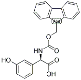 (R)-[(9H-FLUOREN-9-YLMETHOXYCARBONYLAMINO)]-(3-HYDROXY-PHENYL)-ACETIC ACID Struktur