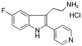 2-(5-FLUORO-2-PYRIDIN-4-YL-1H-INDOL-3-YL)-ETHYLAMINE HYDROCHLORIDE Struktur