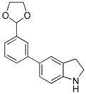 5-(3-[1,3]DIOXOLAN-2-YL-PHENYL)-2,3-DIHYDRO-1H-INDOLE Struktur