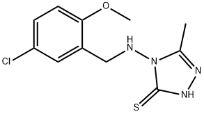 4-((5-CHLORO-2-METHOXYBENZYL)AMINO)-5-METHYL-4H-1,2,4-TRIAZOLE-3-THIOL Struktur