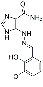 5-[(2E)-2-(2-HYDROXY-3-METHOXYBENZYLIDENE)HYDRAZINO]-1H-IMIDAZOLE-4-CARBOXAMIDE Struktur