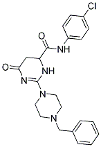 2-(4-BENZYLPIPERAZIN-1-YL)-N-(4-CHLOROPHENYL)-6-OXO-3,4,5,6-TETRAHYDROPYRIMIDINE-4-CARBOXAMIDE Struktur