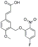 (2E)-3-(3-[(5-FLUORO-2-NITROPHENOXY)METHYL]-4-METHOXYPHENYL)-2-PROPENOIC ACID Struktur