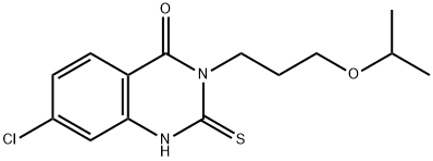 7-CHLORO-3-(3-ISOPROPOXYPROPYL)-2-MERCAPTOQUINAZOLIN-4(3H)-ONE Struktur