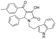 3-HYDROXY-1-[2-(1H-INDOL-3-YL)ETHYL]-4-(4-METHYLBENZOYL)-5-PHENYL-1,5-DIHYDRO-2H-PYRROL-2-ONE Struktur