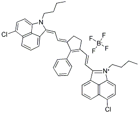 1-BUTYL-2-[(E)-2-(3-((E)-2-[1-BUTYL-6-CHLOROBENZO[CD]INDOL-2(1H)-YLIDENE]ETHYLIDENE)-2-PHENYL-1-CYCLOPENTEN-1-YL)ETHENYL]-6-CHLOROBENZO[CD]INDOLIUM TETRAFLUOROBORATE Struktur