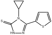 4-CYCLOPROPYL-5-THIEN-2-YL-4H-1,2,4-TRIAZOLE-3-THIOL Struktur