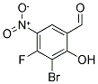 3-BROMO-4-FLUORO-2-HYDROXY-5-NITRO-BENZALDEHYDE Struktur