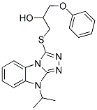 1-(9-ISOPROPYL-9H-BENZO[4,5]IMIDAZO[2,1-C][1,2,4]TRIAZOL-3-YLSULFANYL)-3-PHENOXY-PROPAN-2-OL Struktur