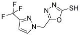 5-([3-(TRIFLUOROMETHYL)-1H-PYRAZOL-1-YL]METHYL)-1,3,4-OXADIAZOLE-2-THIOL Struktur