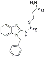 (1-BENZYL-1H-BENZOIMIDAZOL-2-YL)-DITHIOCARBAMIC ACID 2-CARBAMOYL-ETHYL ESTER Struktur