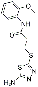 3-[(5-AMINO-1,3,4-THIADIAZOL-2-YL)THIO]-N-(2-METHOXYPHENYL)PROPANAMIDE Struktur