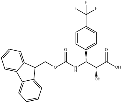 N-FMOC-(2R,3R)-3-AMINO-2-HYDROXY-3-(4-TRIFLUOROMETHYL-PHENYL)-PROPIONIC ACID Struktur