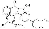 4-BENZOYL-1-(3-(DIBUTYLAMINO)PROPYL)-5-(3-ETHOXY-4-HYDROXYPHENYL)-3-HYDROXY-1H-PYRROL-2(5H)-ONE Struktur