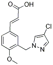 (2E)-3-(3-[(4-CHLORO-1H-PYRAZOL-1-YL)METHYL]-4-METHOXYPHENYL)-2-PROPENOIC ACID Struktur