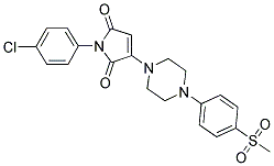 1-(4-CHLOROPHENYL)-3-{4-[4-(METHYLSULFONYL)PHENYL]PIPERAZIN-1-YL}-1H-PYRROLE-2,5-DIONE Struktur