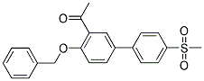 1-[4-(BENZYLOXY)-4'-(METHYLSULFONYL)[1,1'-BIPHENYL]-3-YL] ETHANONE Struktur