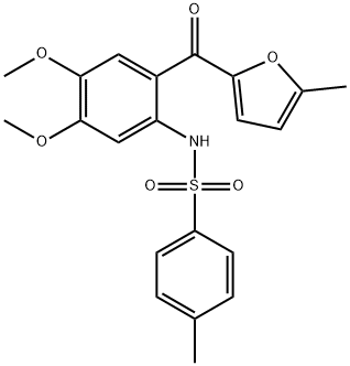 N-[4,5-DIMETHOXY-2-(5-METHYL-FURAN-2-CARBONYL)-PHENYL]-4-METHYL-BENZENESULFONAMIDE Struktur