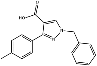 1-BENZYL-3-(4-METHYLPHENYL)-1H-PYRAZOLE-4-CARBOXYLIC ACID Struktur