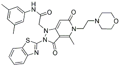 2-(2-(BENZO[D]THIAZOL-2-YL)-4-METHYL-5-(2-MORPHOLINOETHYL)-3,6-DIOXO-2,3,5,6-TETRAHYDROPYRAZOLO[4,3-C]PYRIDIN-1-YL)-N-(3,5-DIMETHYLPHENYL)ACETAMIDE Struktur