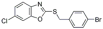 2-(4-BROMO-BENZYLSULFANYL)-6-CHLORO-BENZOOXAZOLE Struktur