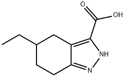 5-ETHYL-4,5,6,7-TETRAHYDRO-2H-INDAZOLE-3-CARBOXYLIC ACID Struktur