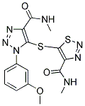 5-({1-(3-METHOXYPHENYL)-4-[(METHYLAMINO)CARBONYL]-1H-1,2,3-TRIAZOL-5-YL}THIO)-N-METHYL-1,2,3-THIADIAZOLE-4-CARBOXAMIDE Struktur