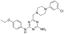 6-((4-(3-CHLOROPHENYL)PIPERAZIN-1-YL)METHYL)-N2-(4-ETHOXYPHENYL)-1,3,5-TRIAZINE-2,4-DIAMINE Struktur