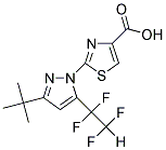 2-[3-TERT-BUTYL-5-(1,1,2,2-TETRAFLUOROETHYL)-1H-PYRAZOL-1-YL]-1,3-THIAZOLE-4-CARBOXYLIC ACID Struktur