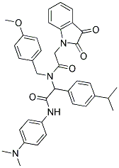 N-(4-(DIMETHYLAMINO)PHENYL)-2-(2-(2,3-DIOXOINDOLIN-1-YL)-N-(4-METHOXYBENZYL)ACETAMIDO)-2-(4-ISOPROPYLPHENYL)ACETAMIDE Struktur