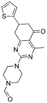 4-(4-METHYL-5-OXO-7-THIEN-2-YL-5,6,7,8-TETRAHYDROQUINAZOLIN-2-YL)PIPERAZINE-1-CARBALDEHYDE Struktur