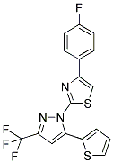 4-(4-FLUOROPHENYL)-2-[5-THIEN-2-YL-3-(TRIFLUOROMETHYL)-1H-PYRAZOL-1-YL]-1,3-THIAZOLE Struktur