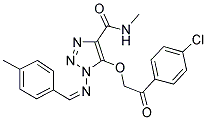 5-[2-(4-CHLOROPHENYL)-2-OXOETHOXY]-N-METHYL-1-{[(1Z)-(4-METHYLPHENYL)METHYLENE]AMINO}-1H-1,2,3-TRIAZOLE-4-CARBOXAMIDE Struktur