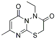 4-ETHYL-8-METHYL-2H,6H-PYRIMIDO[2,1-B][1,3,4]THIADIAZINE-3,6(4H)-DIONE Struktur