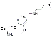 2-(4-(((3-(DIMETHYLAMINO)PROPYL)AMINO)METHYL)-2-METHOXYPHENOXY)ACETAMIDE Struktur