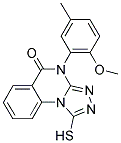 1-MERCAPTO-4-(2-METHOXY-5-METHYLPHENYL)[1,2,4]TRIAZOLO[4,3-A]QUINAZOLIN-5(4H)-ONE Struktur