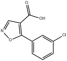 5-(3-CHLOROPHENYL)-ISOXAZOLE-4-CARBOXYLIC ACID Struktur