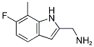 [(6-FLUORO-7-METHYL-1H-INDOL-2-YL)METHYL]AMINE Struktur