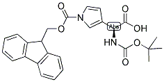 BOC-(2S)-GLY-2-[3-(N-FMOC-PYRROYL)] Struktur