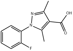 1-(2-FLUOROPHENYL)-3,5-DIMETHYL-1H-PYRAZOLE-4-CARBOXYLIC ACID Struktur