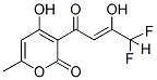 3-[(2Z)-4,4-DIFLUORO-3-HYDROXYBUT-2-ENOYL]-4-HYDROXY-6-METHYL-2H-PYRAN-2-ONE Struktur