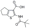 2-[(2,2-DIMETHYLPROPANOYL)AMINO]-5,6-DIHYDRO-4H-CYCLOPENTA[B]THIOPHENE-3-CARBOXYLIC ACID Struktur