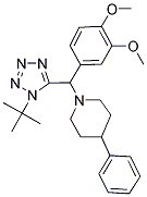 1-((1-TERT-BUTYL-1H-TETRAZOL-5-YL)(3,4-DIMETHOXYPHENYL)METHYL)-4-PHENYLPIPERIDINE Struktur