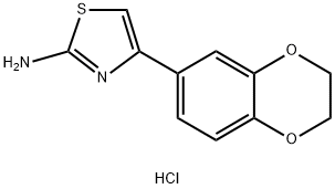 4-(2,3-DIHYDRO-BENZO[1,4]DIOXIN-6-YL)-3H-THIAZOL-2-YLIDENEAMINE HYDROCHLORIDE Struktur