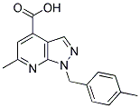 6-METHYL-1-(4-METHYLBENZYL)-1H-PYRAZOLO[3,4-B]PYRIDINE-4-CARBOXYLIC ACID Struktur