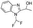 1-[1-(DIFLUOROMETHYL)-1H-BENZIMIDAZOL-2-YL]ETHANOL Struktur