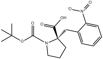 BOC-(S)-(2-NITROBENZYL)-PROLINE Struktur